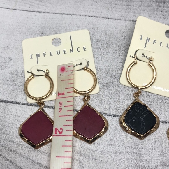 Influence hoop dangle stone statement earrings boho. - Picture 4 of 4